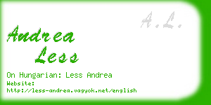 andrea less business card